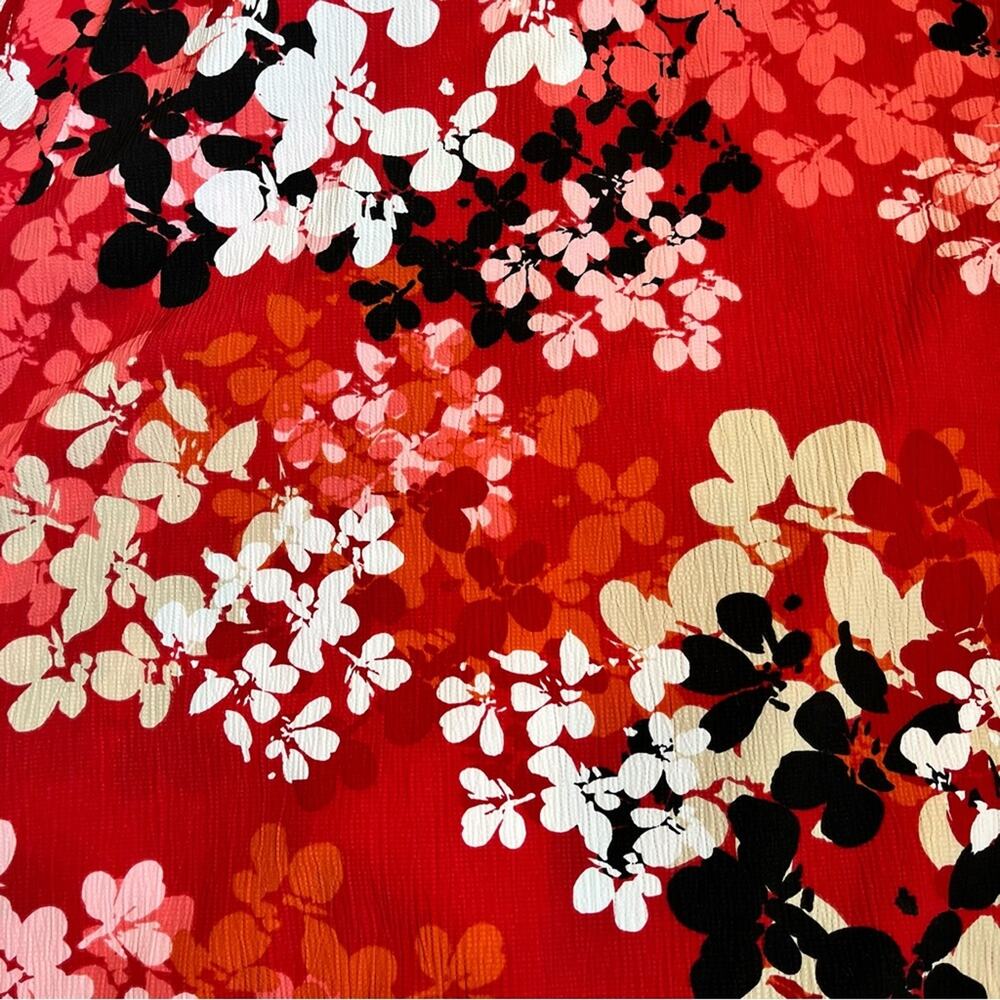 Alfred Dunner Floral Button Down Red Shirt Short Sleeve Vintage Women’s 20 - Picture 7 of 7